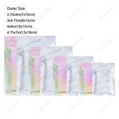 Multi-size Glossy Grey/Colorful Foil Mylar Flat Zip Lock Pouch Bag w/ print