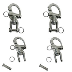 3-1/2″ Jaw Swivel Snap Shackle Marine Stainless Steel Quick Release 4 Pcs