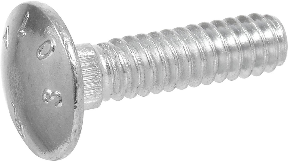100 PCS 239979 Carriage Bolt 3/16×13/4 Inch Steel Zinc Plated Silver