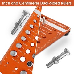 Nut and Bolt Thread Checker, Standard & Metric 42 Hole, Screw Size Tester as