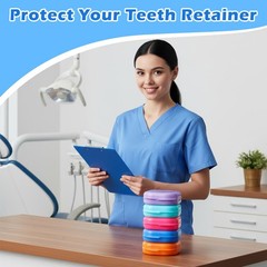 120Pcs Retainer Case with Vent Holes, Mouth Guard Container Case, Dental Stor…