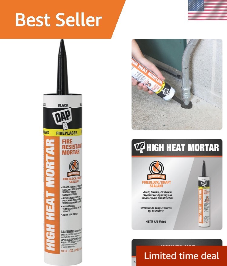 10oz High Heat Fire Stop Caulk – Non-Combustible Waterproof Interior Sealant