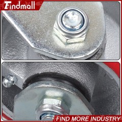 Findmall 4 Pack 4″ × 2″ Heavy Duty Rigid & Brake Swivel Caster Wheels 2800Lbs