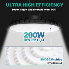 200W UFO LED High Bay Light,Commercial Warehouse led Lighting Stadium UFO Lights