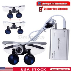 Dental Loupe Surgery Surgial 3.5X Magnifiation Binoular Headlight LED Light