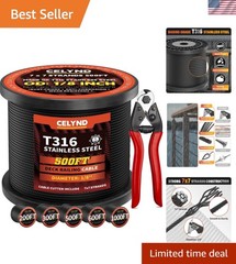Black Stainless Steel Cable for Railing – 500FT 1/8″ T316 Wire Rope for Deck …