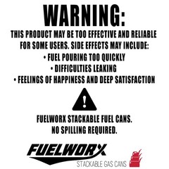 Fuelworx Stackable Easy Pour 1.5 Gal Vented Fuel Can Made in USA CARB Compliant