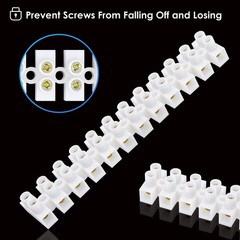 ERKOON 10/20 Pack Terminal Block, 12-Position Dual Row Terminal Strip Screw T…