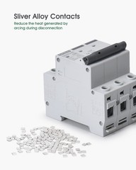 Thermal Magnetic Miniature Circuit Breaker 3 Pole – 63A, 480V AC Disconnect