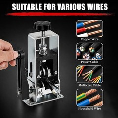 Portable Manual Wire Stripping Machine 0.06-1 in Hand Crank Wire Stripper Tool