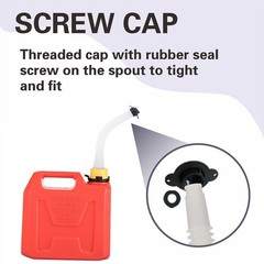 Gas Can Spout Replacement Kit with Flexible Pour Nozzle Coarse and Fine Threa…