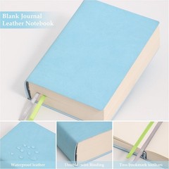 Thick Blank Journal 720 Pages 3.9×5.5 Soft Leather Pocket Notebook Purple Blank