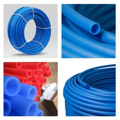 Pex-A Tubing Coil 1″ x 300 Ft Non-Barrier Flexible Blue Pipe for Potable Water