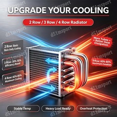 3 Row Tractor Radiator For 1939-1952 Ford 8N 9N 2N AR2018 #8N8005 #86551430