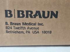 BRAUN Dispensing Pin Assembly Non-Vented 1-Way Valve 412022 (50 Ct) Exp 03-31-29