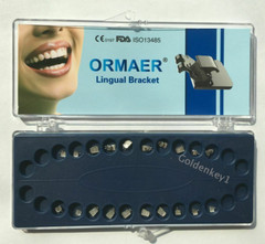 20Pcs/Kit Dental Orthodontic Lingual Metal Brackets Braces Mini 0.018 Stainless