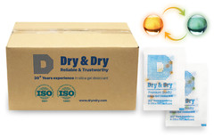 2 gram X 6000 PK “Dry & Dry” Food Grade Orange Indicating Silica Gel Packets