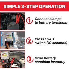Professional 135 Amp Battery Load Tester, 6V 12V Automotive Charging System
