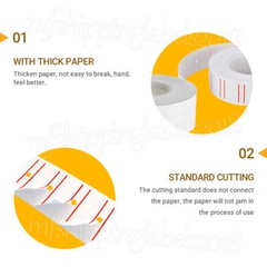 600PCS/Roll White Price Paper Tag Sticker Gun Labels Refill Ink Roll For MX 5500