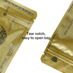 3.5g Resealable Stand Up Mylar Bags Smell Proof Zip Seal Food Grade Pouch 100pcs