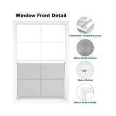 24″ x 36″ Shed Windows 2 Pack, Small Sliding Window with Tempered Glass & Met…