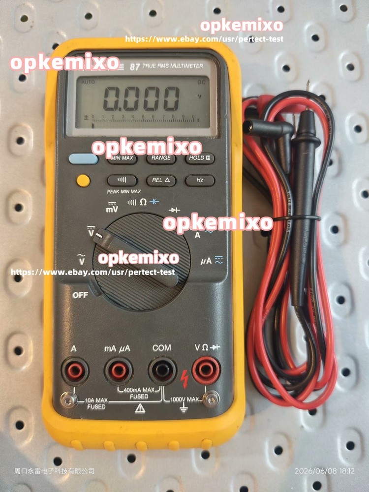 Genuine Fluke Model 87 III True RMS Digital Multi-Meter with Leads//*