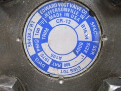 EDWARD VOGT VALVE CR13 59438-2R1 1975PSI 100’F 1″ NSNP