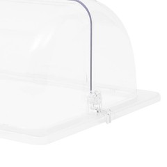 6 PACK Half Size Roll Top Chafing Dish Clear Plastic Pan Display Cover Chafer