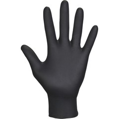 SAS Raven 7 Mil Nitrile Powder-Free Disposable Gloves, 50 Pairs, Black, XL,