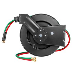 VEVOR Retractable Welding Hose Reel 1/4 in x 50FT Oxygen Acetylene Rubber Hose