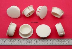 3/4″ Hole Nylon Locking Panel Plugs Black/White Dome Cover 15/16″ Top Width
