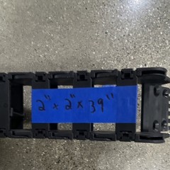Black Plastic Cable Track 2 in x 2 in x 39 in Segmented Carrier