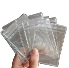 60-Pack Clear Blue PVC Jewelry Bags – Self‑Seal Anti‑Oxidation Pouches, 3 Sizes