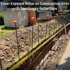 250PC Rebar Mushroom Safety Caps | For Rebar #3 to #8 | Concrete Stakes New