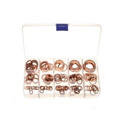 US150 M5-M22 Copper Crush Washer Gasket Set Flat Ring Seal Assortment Kit