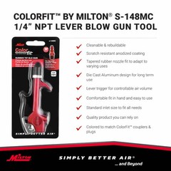 Milton S-148MC Blowgun Lever Hook Style 1/4″ NPT M Style Compatible Rubber tip