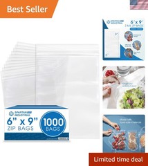 Brand New Item 6″X9″ 1000 Count Clear Poly Bags with Zipper