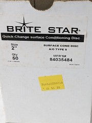 Brite Star Quick-Change Disc: Type S, 2″ Dia, Aluminum Oxide QTY 50 84035484