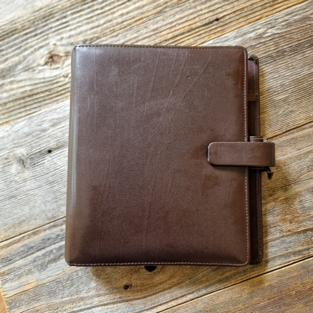 Filofax Metropol A5 Organizer Binder | Chocolate Brown Faux Leather