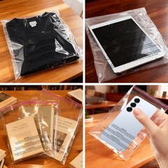 Clear Bags Resealable with Suffocation Warning Poly OPP Cello Merchandise Bags