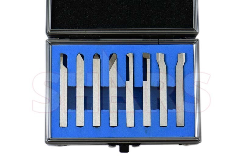 Shars 1/4″ Shank 8 PCS Solid HSS Turning Grooving Threading Tool Bit Set New ^{
