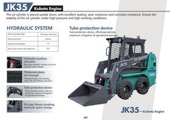 CFG JK35 Bobcat S70 Alike Heavy Duty Kubota Diesel Engine Wheel Type 1.4 Ton