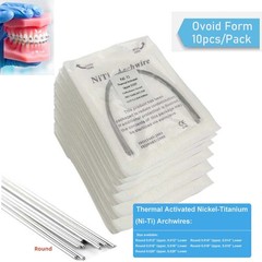 Dental Orthodontic Heat Thermal Activated NITI Arch Wires Ovoid Round