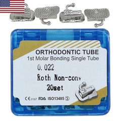 Dental Orthodontic Buccal Tube Roth MBT 022 1st 2nd Molar Bondable Mesh Base