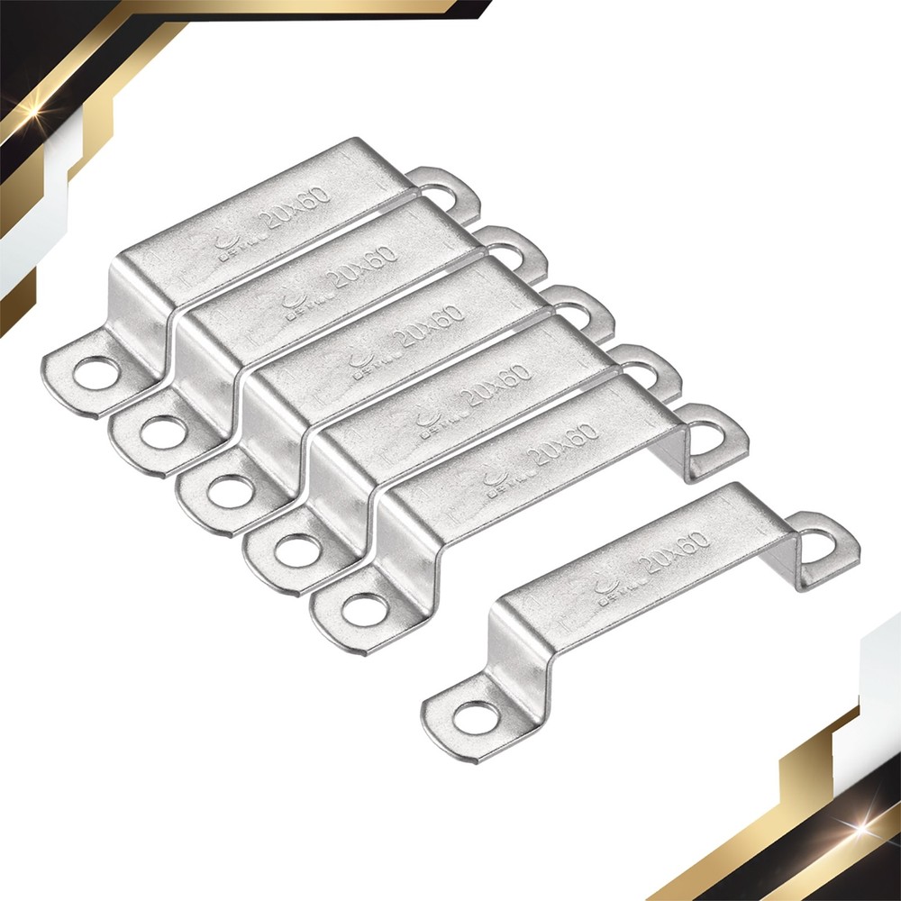 U Shaped Connector Bracket 18mm x 61.5mm Stainless Steel 6sets