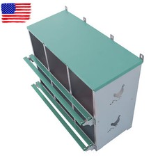 Chicken Nesting Boxes 6 Compartment Metal Poultry Nest Box Wall Mount For Hens