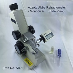 Azzota® AR-1, Abbe Refractometer, Monocular, Measuring Range: 1.3000-1.7000 nD
