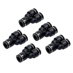 Air Line Union Push To Connect Fittings Y-Spliter For 3/8″ OD Pneumatic 10Pcs