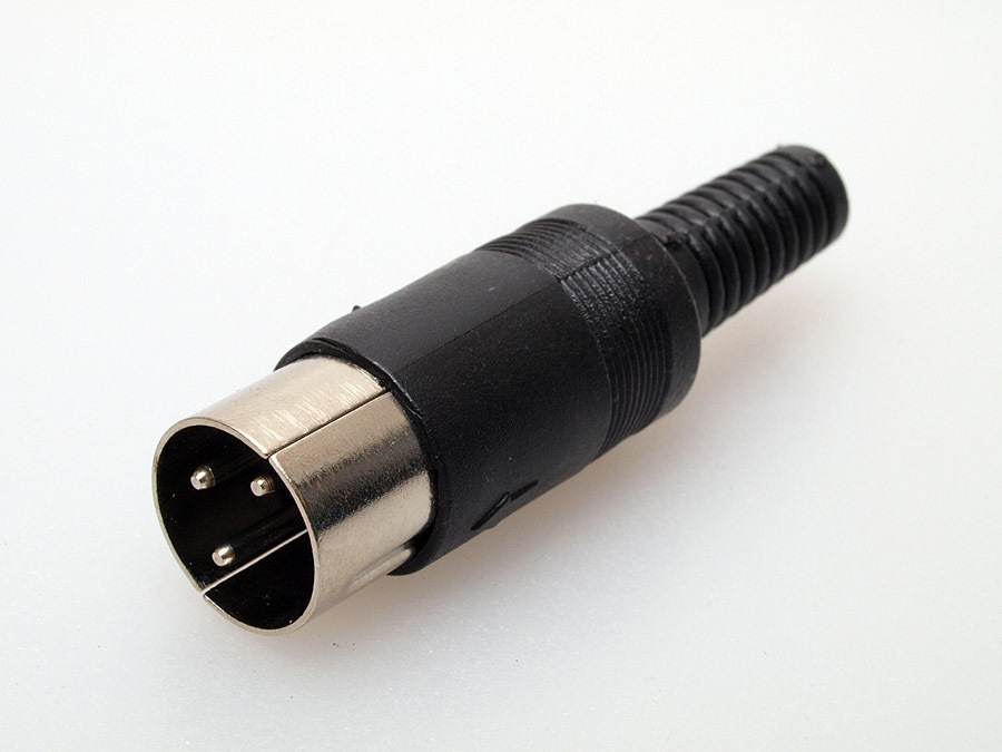 5 PCS 3 Pin DIN Male Connectors Solder Type US Seller Free Shipping