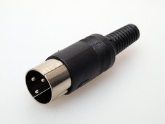 5 PCS 3 Pin DIN Male Connectors Solder Type US Seller Free Shipping